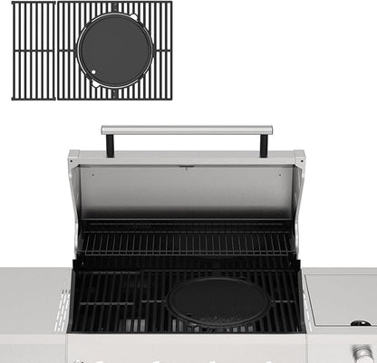 Monument Grills 12-Inch Reversible Round Porcelain Coated Cast Iron Cooking Plate