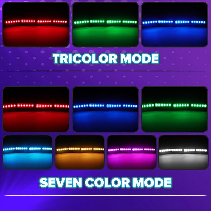 4PCS RGB Front Grill Lights Compatible with Toyota 4Runner SR SR5 2025 2026 | 8 Lighting Modes, with 4-in-1 Wire Harness Fuse Adaptor, LED Grille Light Bar for Toyota 4Runner 2025 2026