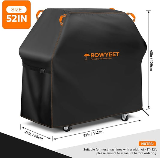 Grill Cover for Outdoor Grill, Universal Fit Oxford Waterproof BBQ Cover for Outside, Anti-UV Barbecue Gas Cover with Adjustable Hem for Weber, Nexgrill, Expert Grill and More (49" - 52")