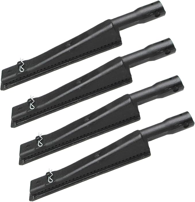 Parts DB102 (4-Pack) 12 7/8" x 2 1/8" Cast Iron Burner Replacement for Brinkmann 810-4415-0, 810-4415-1, Charmglow, Costco Kirkland, Grill Zone, Nexgrill 720-0082 Gas Grill