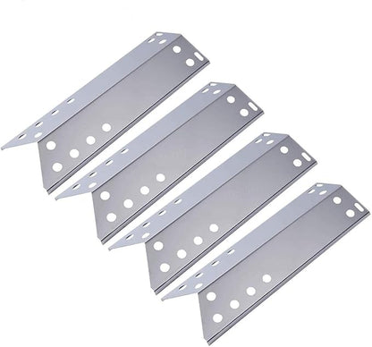 GasSaf Heat Plate Replacement for Kenmore 720-0670A,Nexgrill 720-0670C,Grill Master,Uberhaus and Others,4-Pcs Stainless Steal Heat Shield Plate Tent BBQ Burner Cover Flame Tamer(15 1/16x5 1/2inch)
