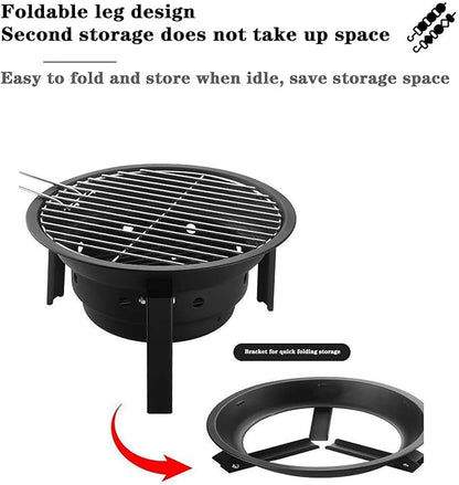Portable folding charcoal grill, easy to clean, 35 * 19cm