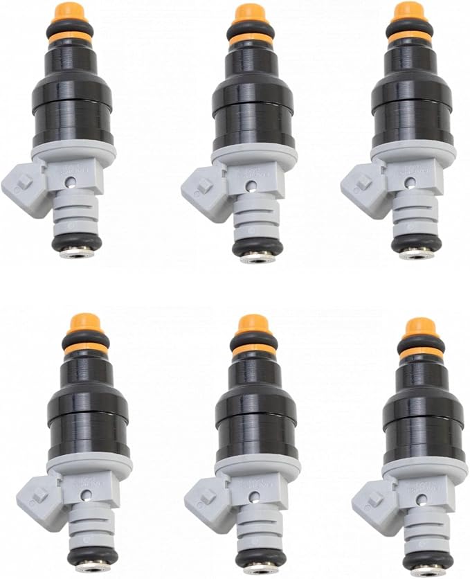 TRQ 6 Piece Fuel Injector Set | For 86-97 Ford Aerostar Bronco II E-150 Econoline Club Wagon E-250 E-350