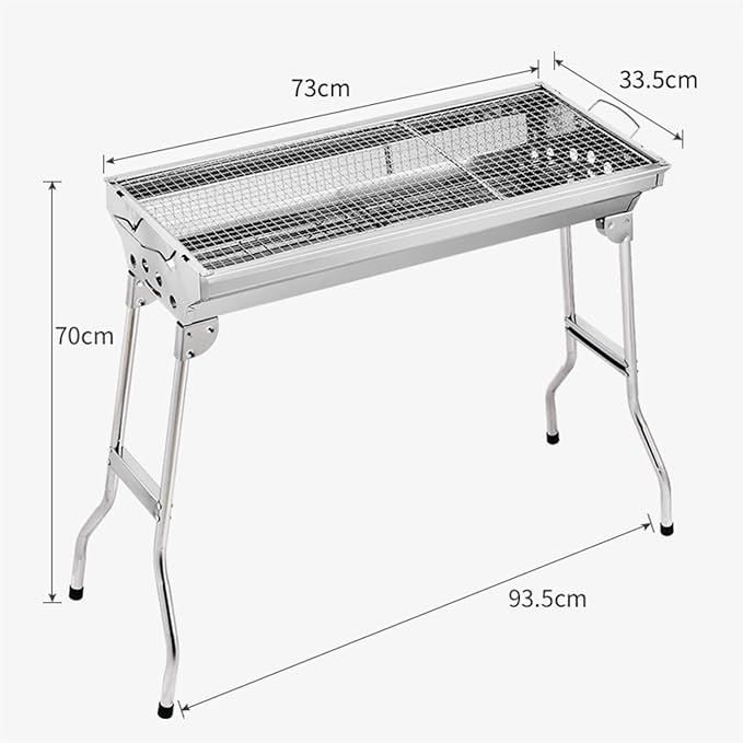TOWINE Portable Charcoal Grills Barbecue Grill Household Large Barbecue Grill Camping Barbecue Stove Outdoor Folding Portable Barbecue Grill for Outdoor Backyard Picnic Home