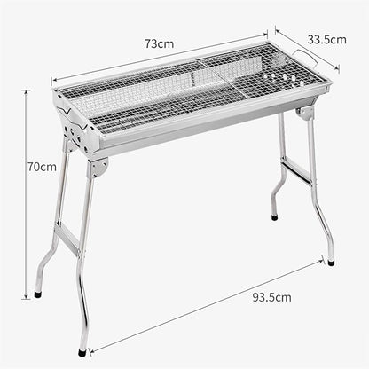 TOWINE Portable Charcoal Grills Barbecue Grill Household Large Barbecue Grill Camping Barbecue Stove Outdoor Folding Portable Barbecue Grill for Outdoor Backyard Picnic Home