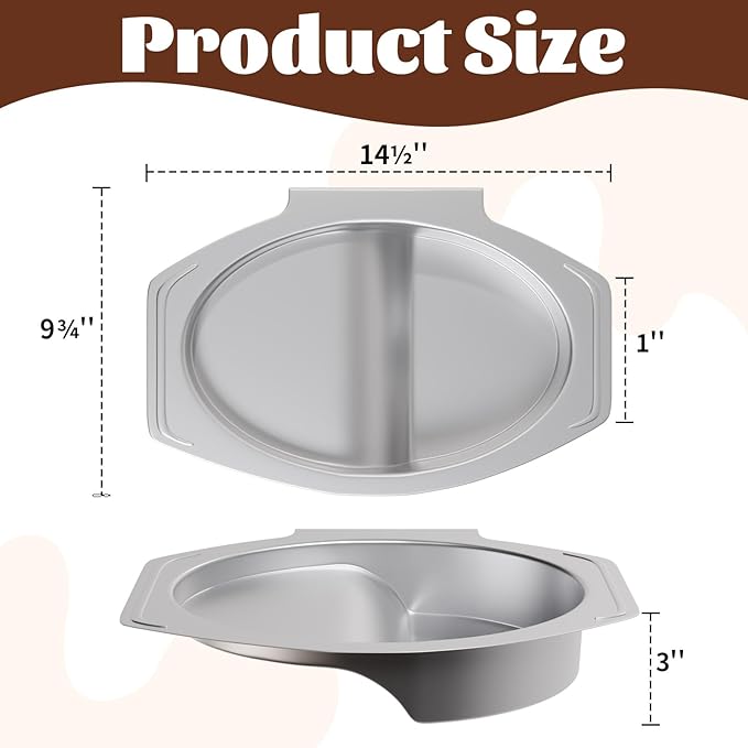 Water Bowl Replacement for Masterbuilt 30 inch Electric Smoker, Fits Masterbuilt Parts 9007170040, Smoker Water Pan Compatible with MB20071117, MB20071418, 20071117, Stainless Steel