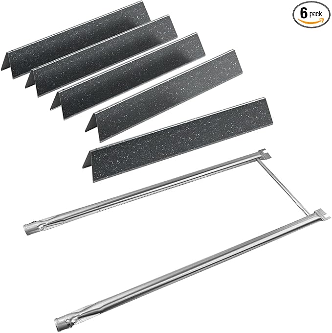 SafBbcue Grill Parts Kits for Weber Genesis Silver A Spirit 200,Spirit 500/520/530/500 LX Series Gas Grills with Side Mounted Control Panels 7534 Porcelain Steel Flavorizer Bars 7507 Burner Tubes