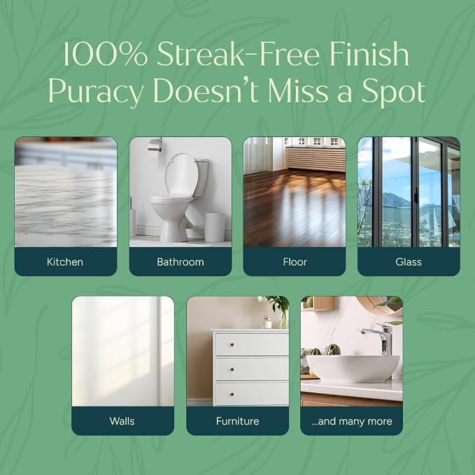 Puracy All Purpose Cleaner Spray – Plant-Powered Multi-Surface Cleaner - Cleaning Spray Solution As Seen on TikTok (Green Tea & Lime, 16 fl oz, 3 Pack)