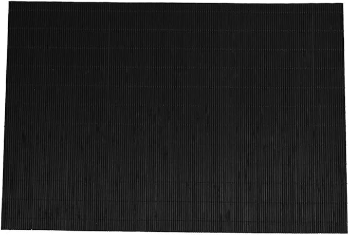 Dining Table Placemat, Heat-Resistant Place Mat Stain Resistant Anti-Skid Washable Bamboo Table Mat Placemat Kitchen Table mat… (Black)