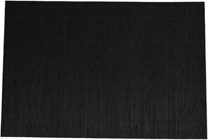 Dining Table Placemat, Heat-Resistant Place Mat Stain Resistant Anti-Skid Washable Bamboo Table Mat Placemat Kitchen Table mat… (Black)