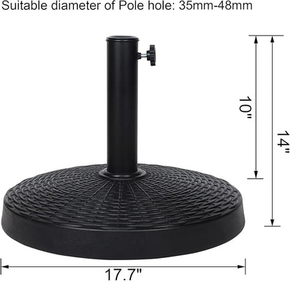 Blissun 31 lbs Heavy Duty Patio Market Umbrella Base Stand
