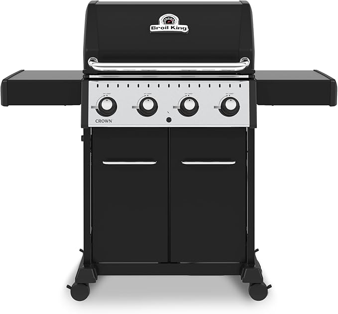 Broil King 865254 Crown 420, Liquid Propane (LP), Black