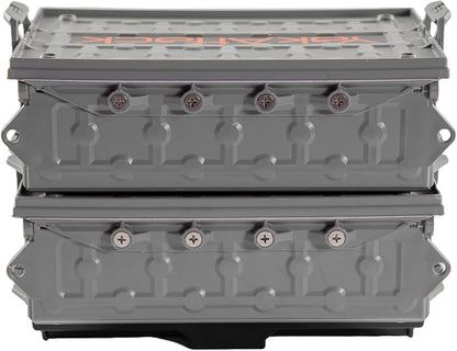 YakAttack TracPak Combo Kit – Battleship Grey | 2 Stackable Storage Boxes + Quick Release Track Base | Fits MightyMount, GearTrac & Kayak Tracks | Space-Saving Fishing Storage | Compact Kayaking Box