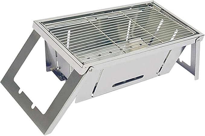 Folding Grill Barbecue Grill with Carrying Bag Outdoor Cooking Portable Charcoal Grill Tabletop Bbq Charcoal Grill for Party Camping Backyard Picnic, 57.5x21.5cm