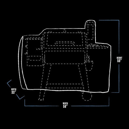 Pit Boss 800 Series Deluxe Grill Cover for 820 and 850 Grills - 73821,(Pack of 3)