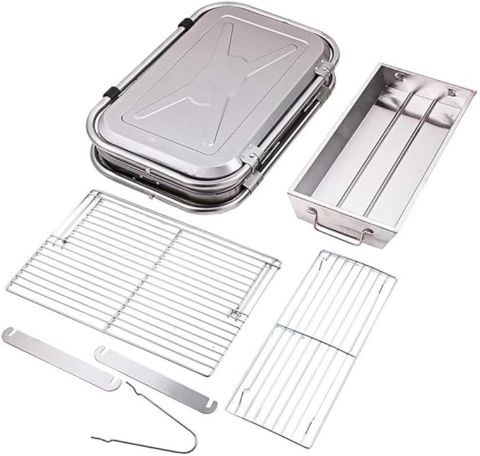 Barbecue Charcoal Grill Portable Charcoal Grill BBQ Grill Folding Small Barbecue Grill for Outdoor Grilling Camping Picnics BBQ Stove Charcoal BBQ Grill