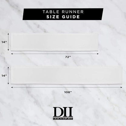 DII Patriotic Stripes Tabletop Collection, Stain Resistant & Waterproof, Table Runner, 14x108, Red, White, & Blue