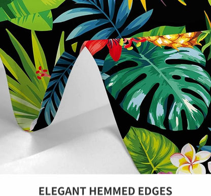 TKS MITLAN Pineapples Decorative Rectangle Tablecloth Hawaii Pineapples Palm Leaves Flowers Polyester Table Cloths Kitchen Table Cover for Dining BBQ Picnic Coffee Table 60 x 84 Inch 6-8 Seats