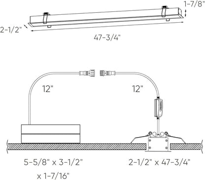 DALS Connect Pro Boulevard Smart Recessed LED Linear Light (48 Inch)