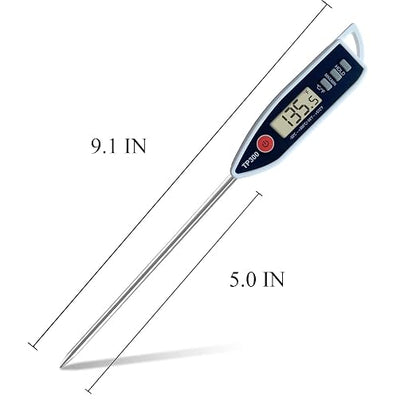 Digital Meat Food Thermometer for Candy Candle Milk BBQCooking Kitchen BBQ, Probe Instant Read Thermometer for Pork Deep Fry Roast Baking Temperature (Pack of 2)