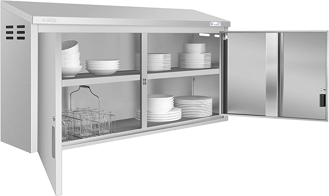 KoolMore 60 in. Stainless Steel Wall Cabinet with Hinged Doors, NSF Certified (KM-WMC-1560-S)