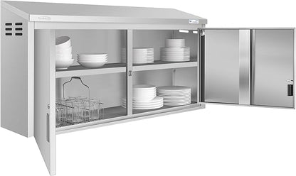 KoolMore 60 in. Stainless Steel Wall Cabinet with Hinged Doors, NSF Certified (KM-WMC-1560-S)