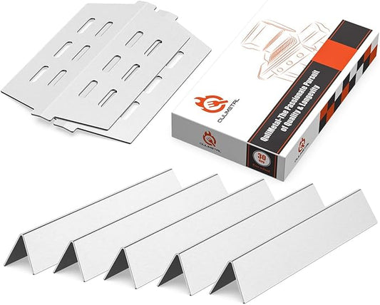 Grill Parts for Weber Genesis 300 Series, 17.5" Flavorizer Bars & Heat Deflectors for Weber Genesis E/S-310 E/S-320 E/S-330 Gas Grills (2011-2016), Stainless Steel Heat Plates for Weber 7620 65055
