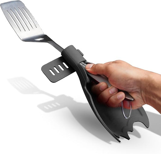 Grillbot Heat Resistant BBQ Heat Shield for Utensils, Protect Hands from Burns, Splatter & Flare-Ups, BPA-Free Silicone, Dishwasher Safe, Universal Fit, Perfect Grill Gift for Men (Black, Bat)