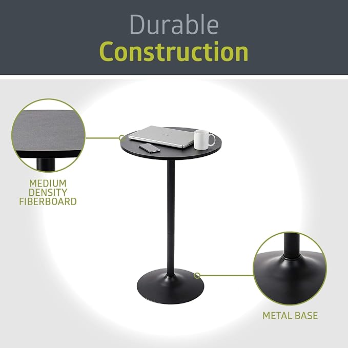 Pearington Pub Table, Jet Black, 4pk