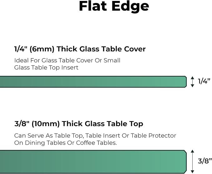 Tempered Glass Table Top 40 Inch Square Flat Edge Clear Surface 1/4 Inch Thick for Home Office or Outdoor Furniture by Fab Glass and Mirror