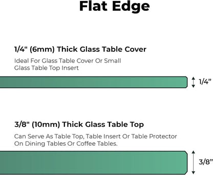 Tempered Glass Table Top 40 Inch Square Flat Edge Clear Surface 1/4 Inch Thick for Home Office or Outdoor Furniture by Fab Glass and Mirror