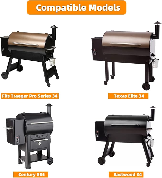 Grill Folding Front Shelf for Traeger - Pro 34 Series, Century 885, Texas Pro Elite 34 Grills, 36.6 x 11.5 Inch, Black…