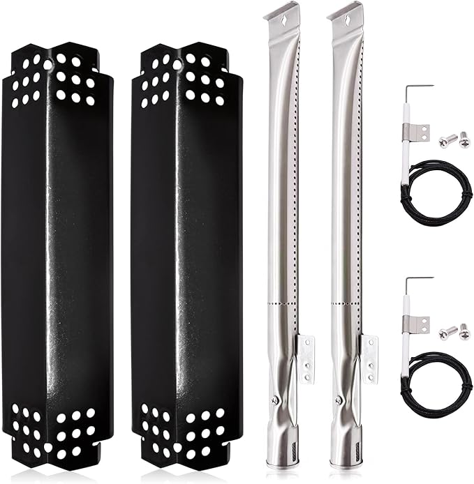 Hiorucet Grill Replacement Parts for Nexgrill 2 Burner 720-0864, 720-0864M Grill Models. Grill Heat Plates, Burners and Igniters Replacement for Nexgrill 720-0864R, 720-0830H.