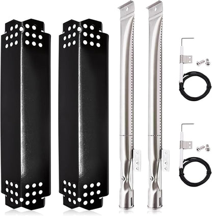 Hiorucet Grill Replacement Parts for Nexgrill 2 Burner 720-0864, 720-0864M Grill Models. Grill Heat Plates, Burners and Igniters Replacement for Nexgrill 720-0864R, 720-0830H.