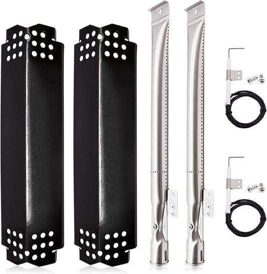 Hiorucet Grill Replacement Parts for Nexgrill 2 Burner 720-0864, 720-0864M Grill Models. Grill Heat Plates, Burners and Igniters Replacement for Nexgrill 720-0864R, 720-0830H.
