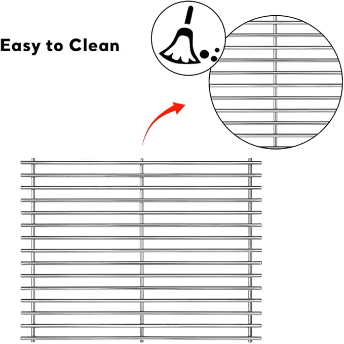 Uniflasy Grill Cooking Grate for Nexgrill 4-5 Burner Grills 720-0830H 720-0783E 720-0697 720-0773 720-0888 720-0783C Grill Parts Master Forge 1010037, 17 1/4 Inch