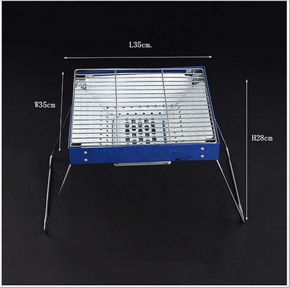 Foldable Charcoal Grill Portable BBQ Barbecue Grill Lightweight Simple Grill for Camping Garden Outdoor Travel