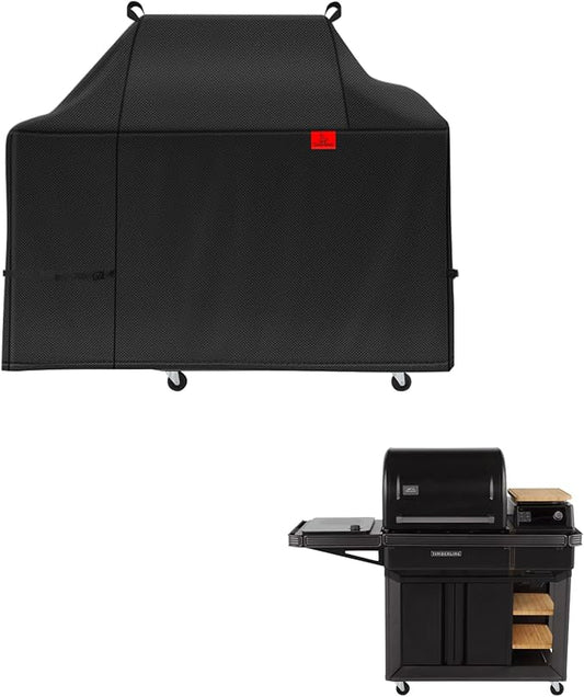 Grill Cover Fits Traeger Timberline Wood Pellet Grill (TBB86RLG),Outdoor Full-Length Heavy Duty Waterproof 600D BBQ Cover, Compared to Traeger BAC638 65" D x 29" W x 47" H