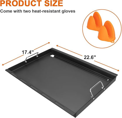 Full-Size Griddle Inserts for Weber Spirit 400 Series(2025 Models) E425 S425 E435 EP425 EP435, Flat Top Griddle for Weber Spirit II/I 300 Series(2016-2024) E-310 E-320 S-310 S-320,Replacement for 6787