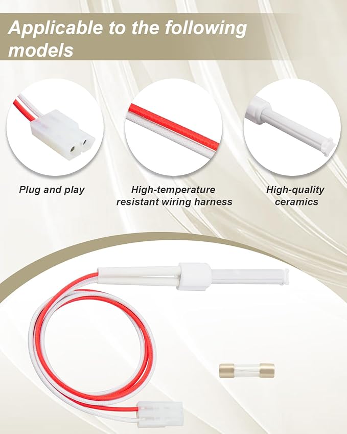 Ceramic Igniter Rod Fit for Rec Tec Wood Pellet Grill and Smoker, Recteq Ceramic Igniter Replacement