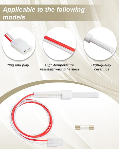 Ceramic Igniter Rod Fit for Rec Tec Wood Pellet Grill and Smoker, Recteq Ceramic Igniter Replacement