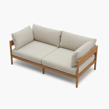 Acanva Vento Outdoor Patio Furniture Set, Loveseat | All-Weather Aluminium Frame, Water-Resistant Olefin Cushions, Patio Conversation Sets for Backyard, Garden, Porch