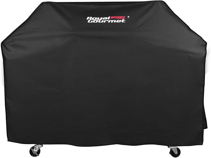 Royal Gourmet CR7605 76-Inch Grill Cover, Durable Oxford Polyester Outdoor BBQ Cover, Water Resistant, Weather Protection, Black