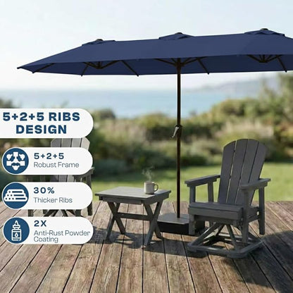 15FT Large Patio Umbrella with Base Included