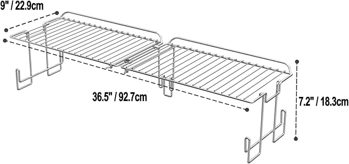 onlyfire Griddle Warming Rack for 36" Griddles, BBQ Cooking Griddle Accessories, Keep Foods Warm and Create Extra Cooking Space