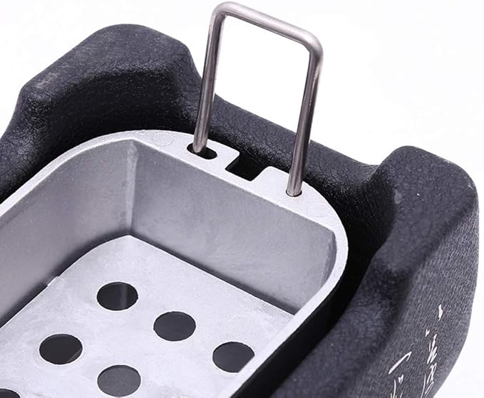 Japanese Style BBQ Grill, Mini Portable Barbecue Stove Japanese Food Charcoal Stove with Wire Mesh Grill and Base, for Yakiniku, Robata, Yakitori, Takoyaki and BBQ
