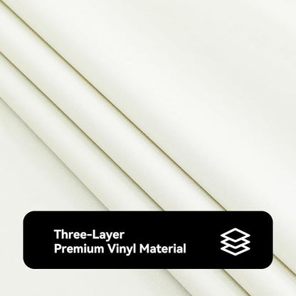 Romanstile 100% Waterproof PVC Tablecloth, Rectangle Oil Spill Proof Stain Resistant Vinyl Table Cloth, Wipe Clean Plastic Table Covers for Kitchen/Dining/Parties - 54 x 108 Inch, Ivory