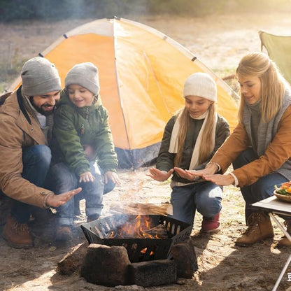 26-inch Outdoor Portable Wood-Burning Fire Pit with Carry Bag, Log Stove Fireplace for Camping, Backyard, Garden, Patio and Beach