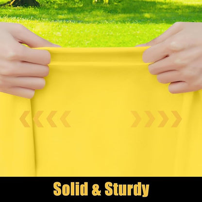 Smiry Rectangle Picnic Table Cloth, Waterproof Elastic Fitted Tablecloths for 6 Foot Tables, Washable Polyester Table Cover for Camping, Indoor and Outdoor (Yellow, 30"x72")