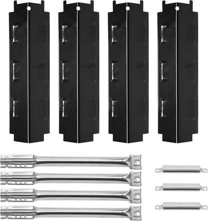 Criditpid Grill Replacement Parts for Charbroil 461442114 463441312 463441514 463440109, Heat Plate Shield, Burner Tubes & Crossover Tube Replacement for Char-Broil 463440109 Gas Grill.